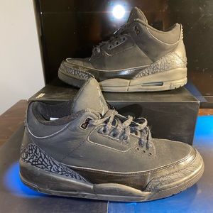 Jordan 3 Black Cat ( Size 12) (stripped Midsoles)